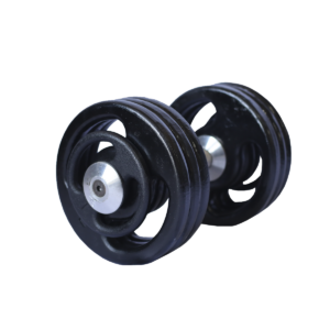 DUMBELL MONTADO PINTADO C/PEGADA RECARTILHADA