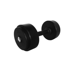 DUMBELL MONOBLOCO INJETADO PRETO REDONDO