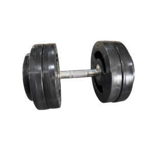 DUMBELL ANILHA BRILHANTE C/PEGADA CROMADA