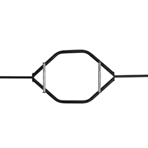 BARRA HEGONAL MACIÇA / TUBULAR PRETA C/PEGADA CROMADA